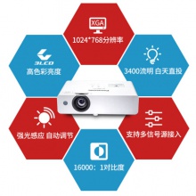 松下（Panasonic）PT-WX3400L 投影儀 投影機辦公（標清 3400流明 HDMI）